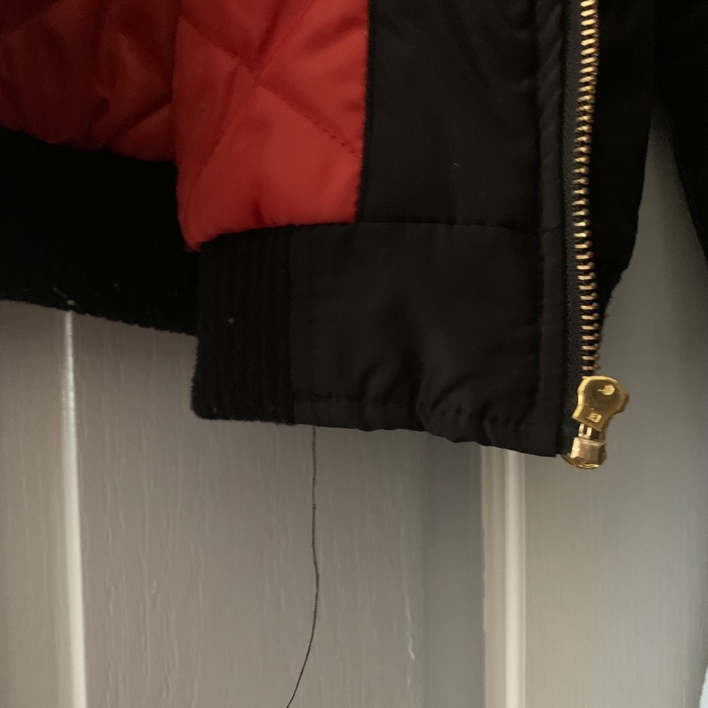 New Look Black Bomber Jacket with orange interior size xl
